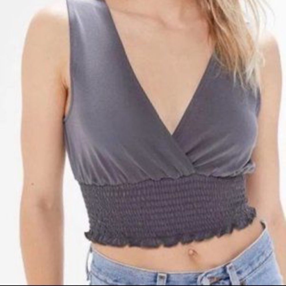 Dark Grey Crop Top from urban outfitters size small
